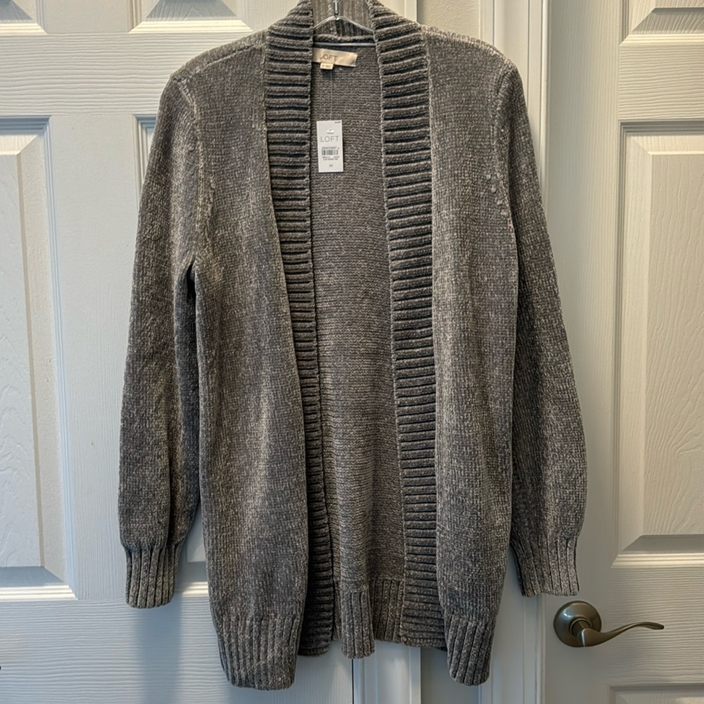 NWT Ann Taylor Loft chenille cardigan, size medium